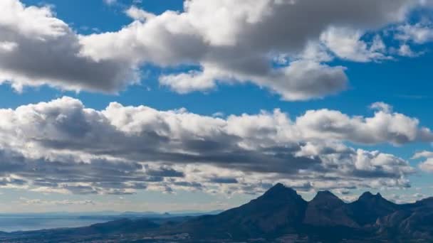 Silhouette catena montuosa time lapse — Video Stock