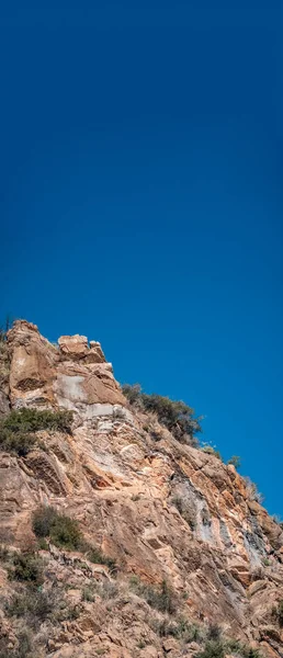 Wild goats over the rocks under clear sky — Stock Photo, Image