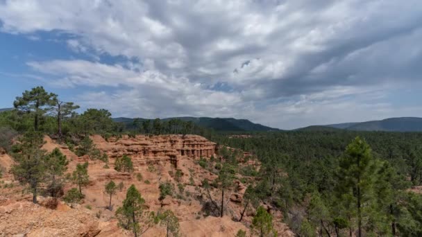 Forêt de pins et canyon de sable laps de temps — Video