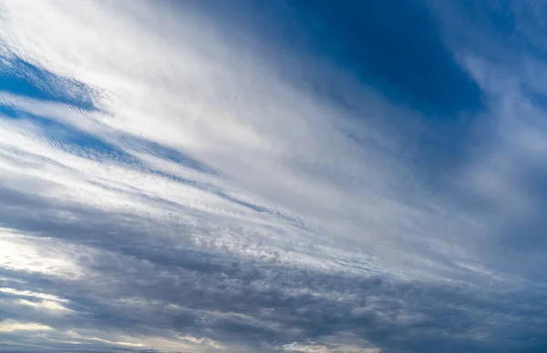 Cloudy sky background pattern, wide angle view — Stock Photo, Image