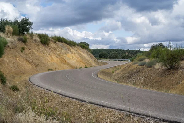 Gebogen weg — Stockfoto