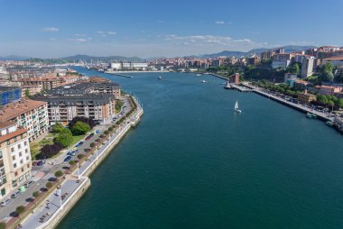 Portugalete ve sestao kasabalardan bizkaia asma köprü