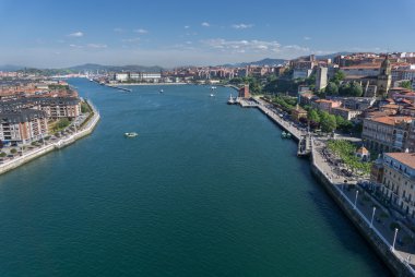 Portugalete ve sestao kasabalardan bizkaia asma köprü