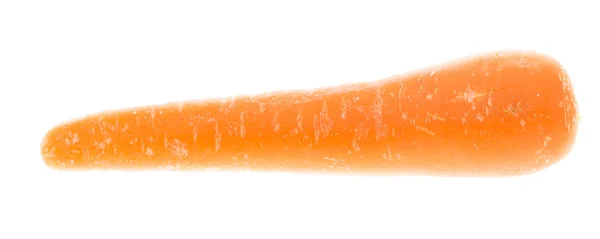 Вид сбоку на всю морковку поверх белого — стоковое фото