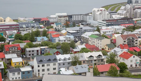 Reykjavik houses aerial view, Iceland — Stock Photo, Image