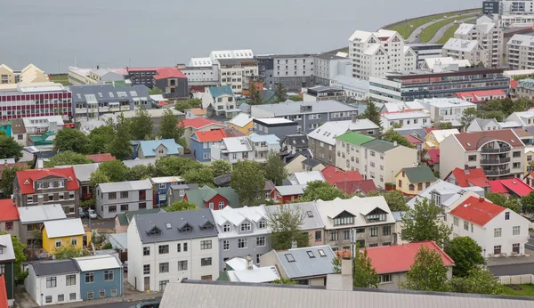 Reykjavik houses aerial view, Iceland — Stock Photo, Image
