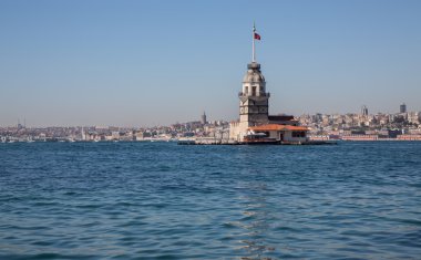 Galata Kulesi içinde belgili tanımlık geçmiş ile Maidens Tower deniz feneri