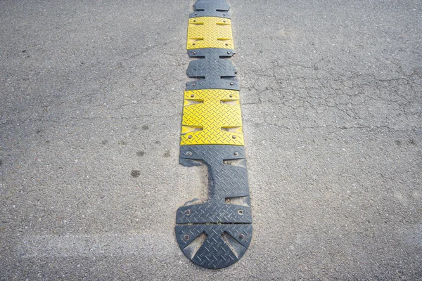 Top view of damaged band to reduce the speed — Stock Photo, Image