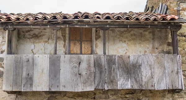 Old vintage wooden balcony — Stock Photo, Image