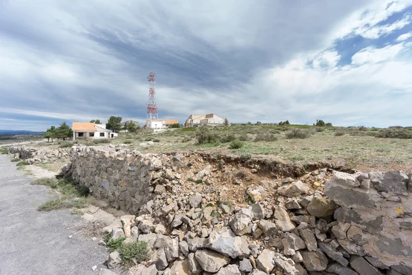 Wide view of Entrance to abandoned military zone — Stock Photo, Image