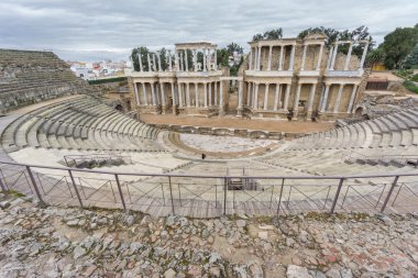 The Roman Theatre proscenium in Merida in Spain.