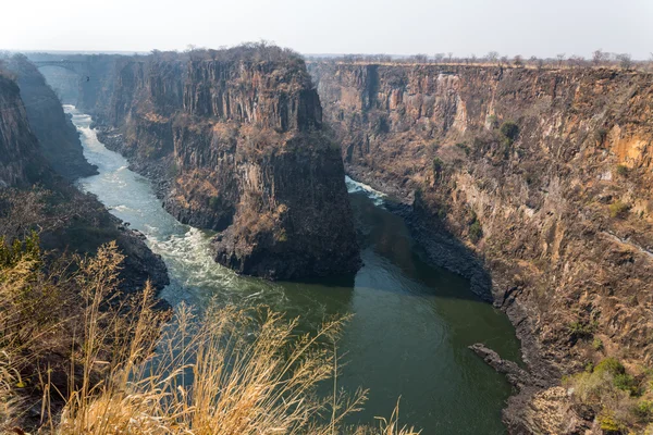 Rio Zambeze meandro grande ângulo — Fotografia de Stock