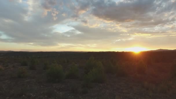 Pôr do sol nublado , — Vídeo de Stock