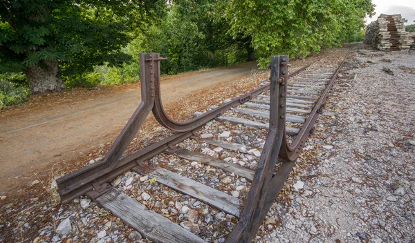 Dead end of a railway train — Stock Photo, Image