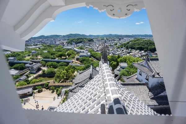 城の窓から姫路市 — ストック写真