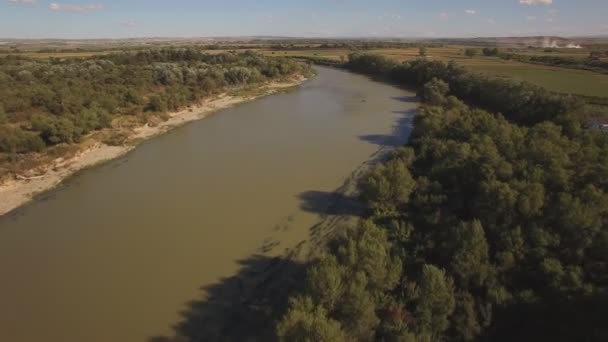 Ebro occhio di uccello del fiume — Video Stock