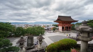 Zaman atlamalı Kiyomizu Dera, bulanık turist Kyoto, Japonya