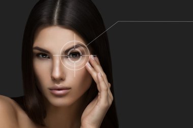 güzel bir kadın ile mükemmel cilt