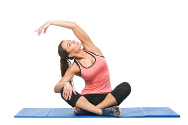 Güzel kadın yapma spor egzersiz