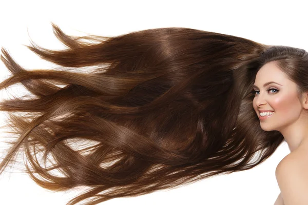 Menina com cabelo comprido — Fotografia de Stock