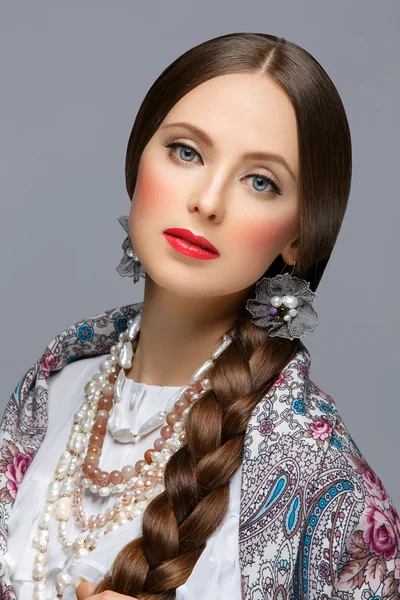 Beautiful russian girl — Stock Photo, Image