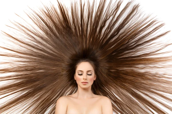 Ragazza con i capelli lunghi — Foto Stock