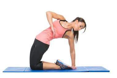 Güzel kadın yapma spor egzersiz