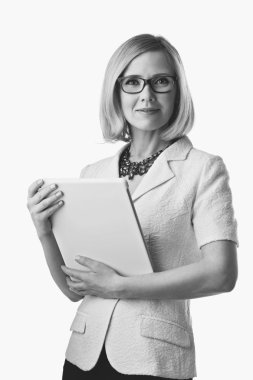 Tabletli iş kadını