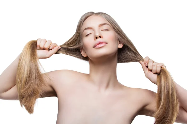 Ragazza con i capelli lunghi — Foto Stock