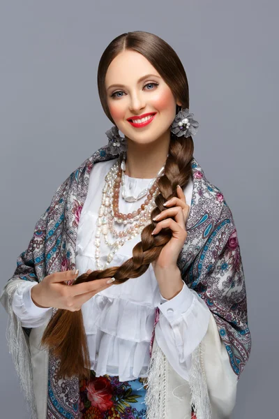 아름 다운 러시아 여자 — 스톡 사진