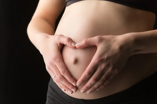 Femmina pancia incinta — Foto Stock