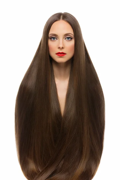 Dívka s dlouhými vlasy — Stock fotografie
