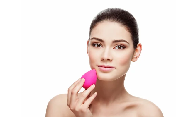 Kız Güzellik blender sünger ile