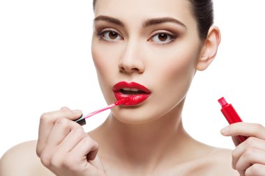 Lipgloss ile güzel kız