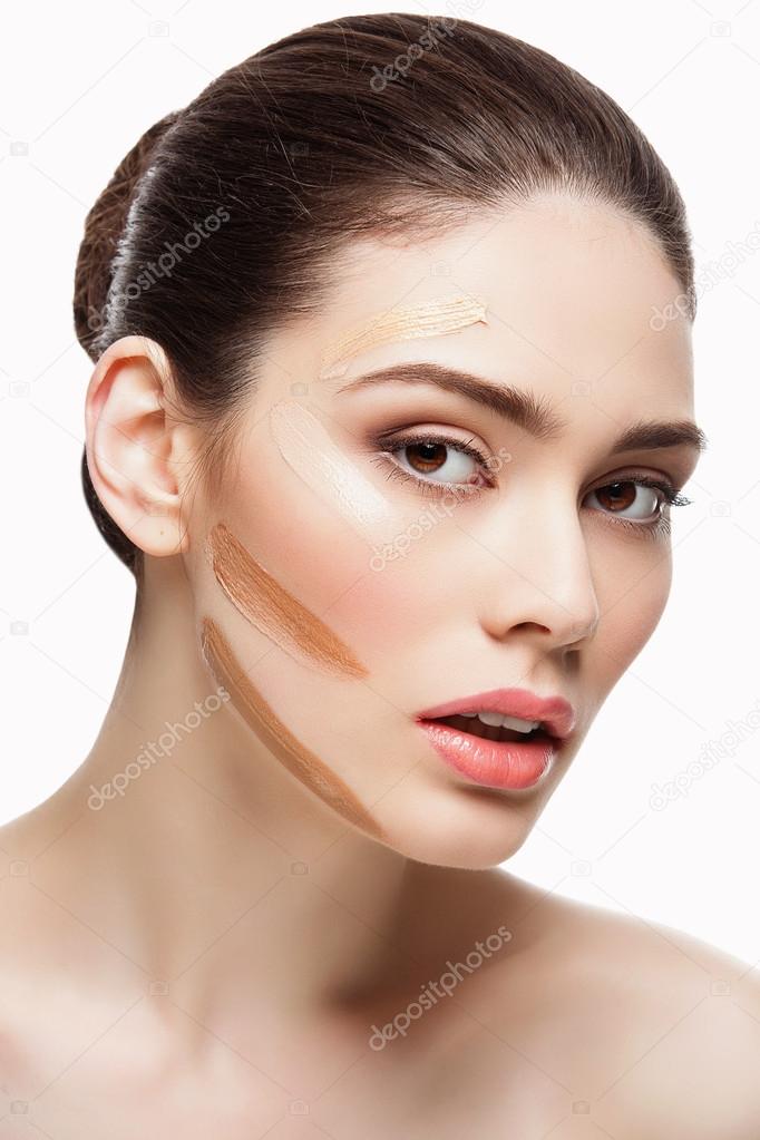 Girl with foundation