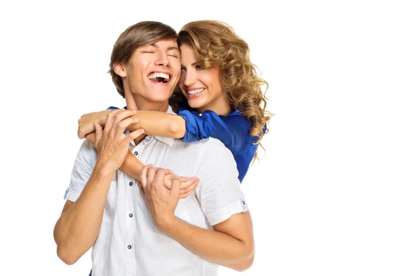 Feliz hermosa pareja — Foto de Stock