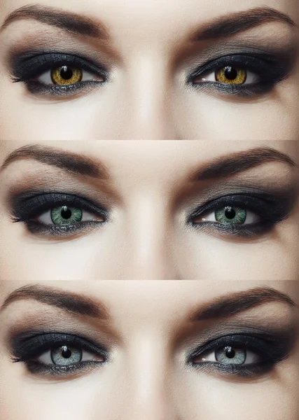 Augen in verschiedenen Farben — Stockfoto