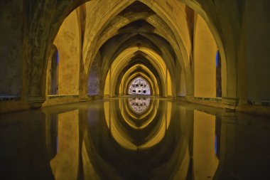 Su gerçek Alcazar Seville İspanya ile hamam