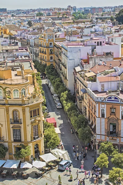 Vista aérea de la ciudad de Sevilla, Andalucía, España — Foto de Stock