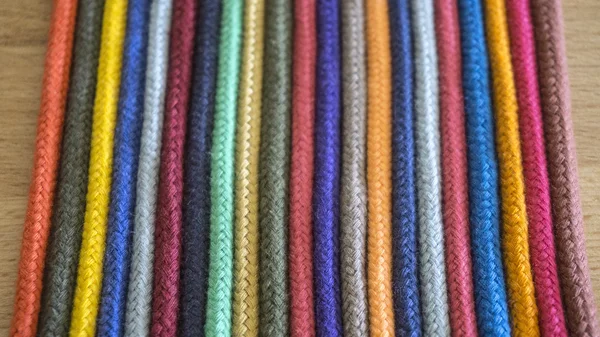 Macro de diferentes cordões de cores — Fotografia de Stock