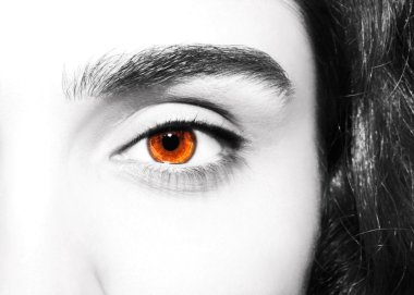 Güzel yorum içeren görünüm kahverengi gözleri