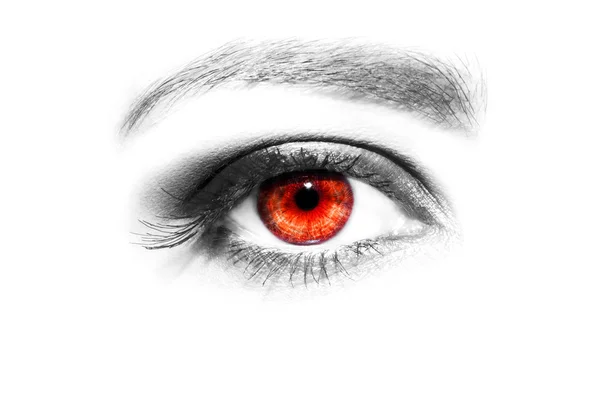 Ögonmakeup. Vackra ögon Make up detalj, ögonfransförlängning — Stockfoto