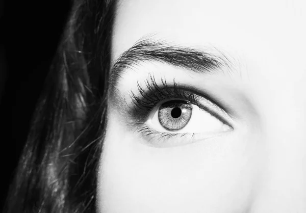 Beau regard perspicace yeux de femmes — Photo