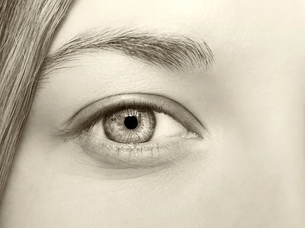 Beautiful insightful look women's vintage eyes — Stock Photo, Image
