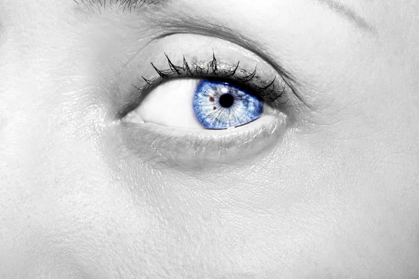 Obraz Piękna Wnikliwe Spojrzenie Ludzkie Oko — Zdjęcie stockowe