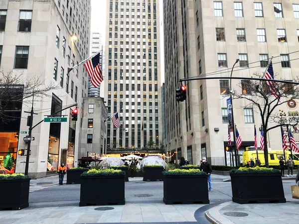 NEW-YORK, UAS 20 november 2020: Manhattan straten halflege straten als gevolg van de Covid -19 pandemie in New York, USA — Stockfoto