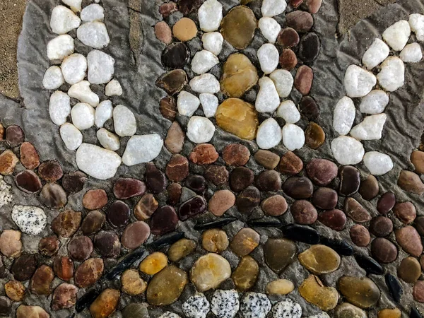 Beautiful stone pattern with drawings. Close up — Stock Photo, Image