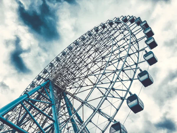 Breathtaking View Ferris Wheel Sky Bottom Top Mtatsminda Park Funicular — Stock Photo, Image
