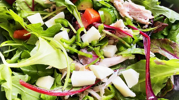 Domatesli Sebze Salatası Yüksek Kalite Fotoğraf — Stok fotoğraf