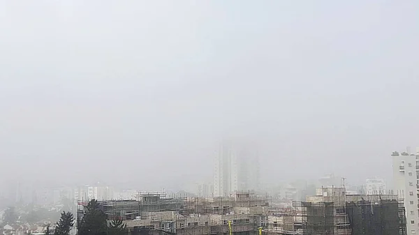 View Roof Building Fog City High Quality Footage — Stock Photo, Image